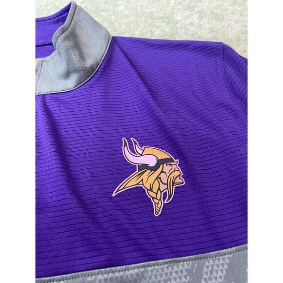 NFL Team Apparel Size XL Men’s Minnesota Vikings 1/4 Zip Pullover TX3 Cool - Picture 2 of 8